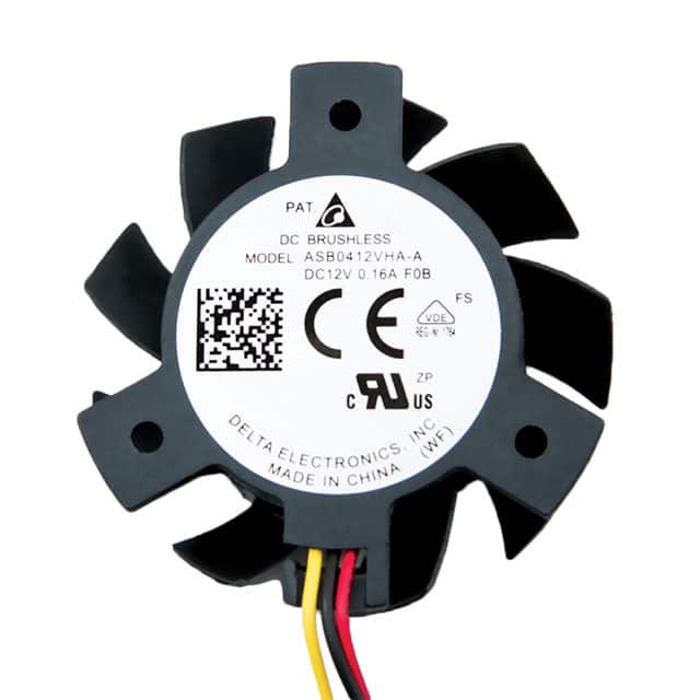 ASB0412VHA-AF0B FAN AXL FRAMELSS 38X10.5MM 12VDC
