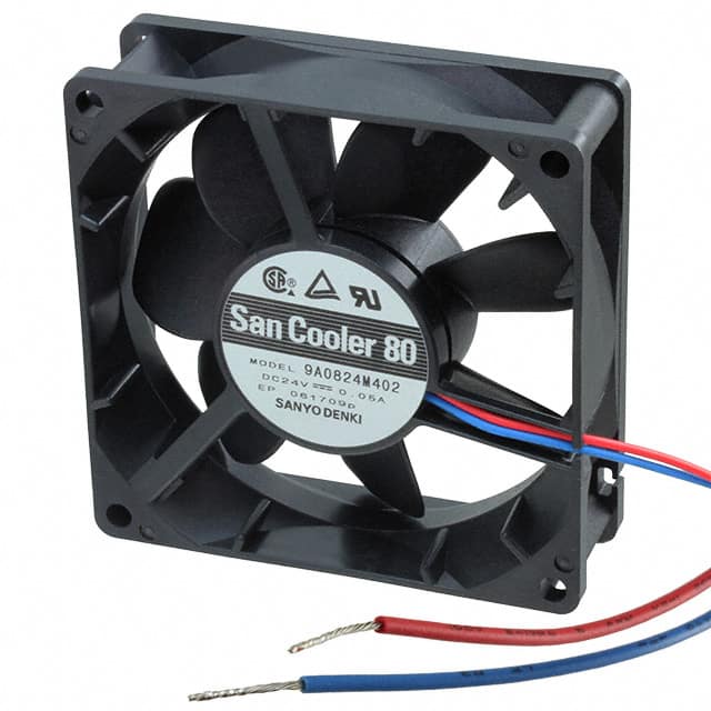 9A0824M402 FAN AXIAL 80X25MM 24VDC WIRE