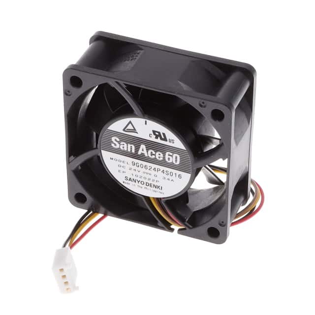 9G0624P4S016 FAN AXL 60X25MM 24VDC RECT CONN