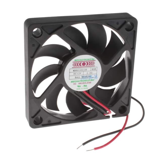 MB6010X12B-RSR FAN AXIAL 60X10.2MM 12VDC WIRE