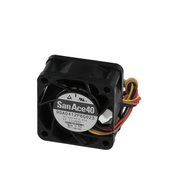 9GA0412P6G023 FAN AXL 40X20MM 12VDC RECT CONN
