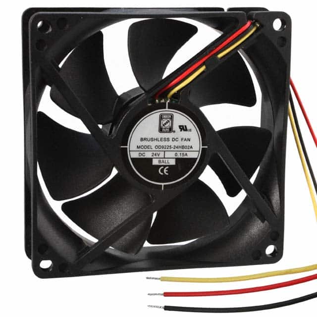 OD9225-24HB02A FAN AXIAL 92.5X25MM 24VDC WIRE