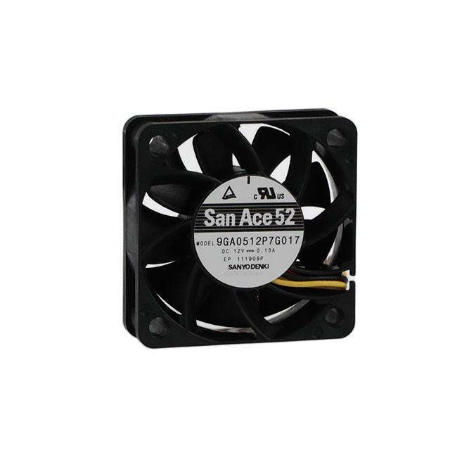 9GA0512P7G017 FAN AXL 52X15MM 12VDC RECT CONN