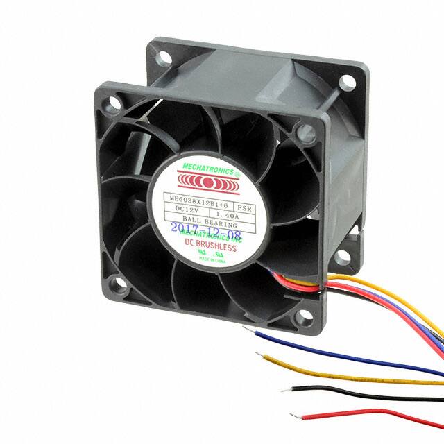 ME6038X12B1+6-FSR FAN AXIAL 60X38MM 12VDC WIRE