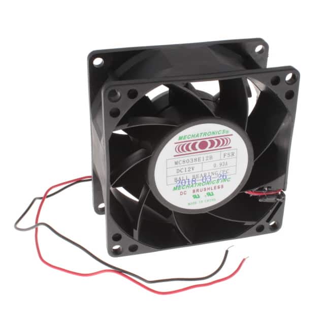 MC8038E12B-FSR-PC FAN AXIAL 80X38MM 12VDC WIRE