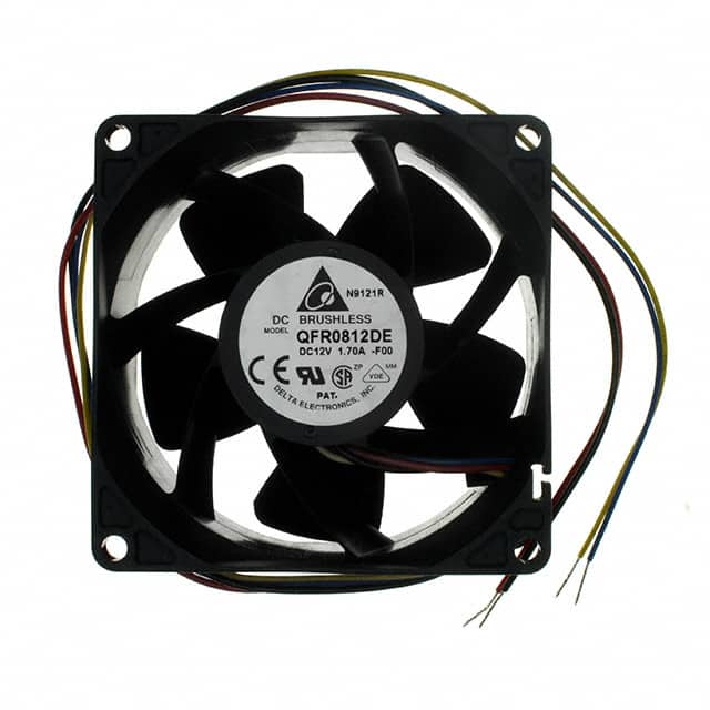 QFR0812DE-F00 FAN AXIAL 80X38MM 12VDC WIRE