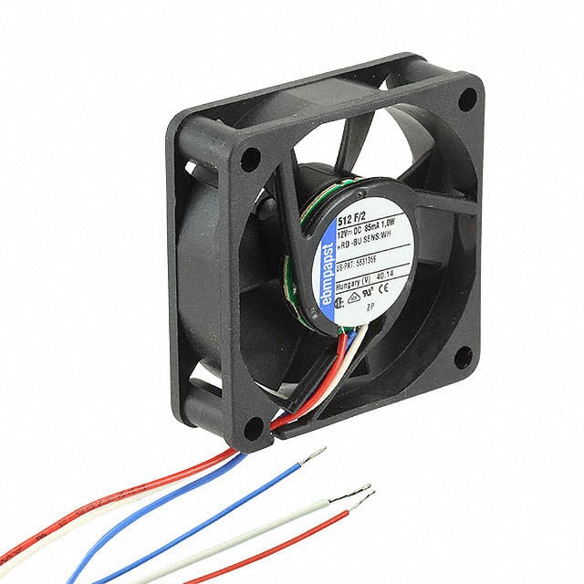 612N/2H FAN AXIAL 60X25.4MM 12VDC WIRE