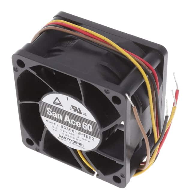 9GA0612P1K03 FAN AXIAL 60X38MM 12VDC WIRE