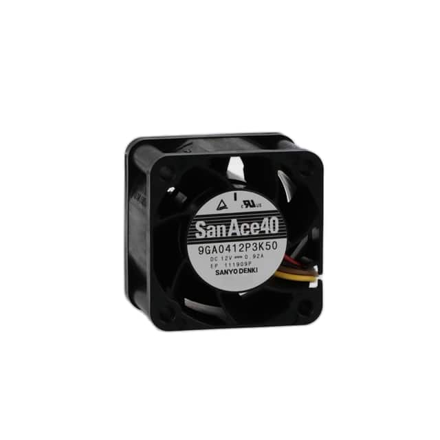 9GA0412P3K50 FAN AXL 40X28MM 12VDC RECT CONN