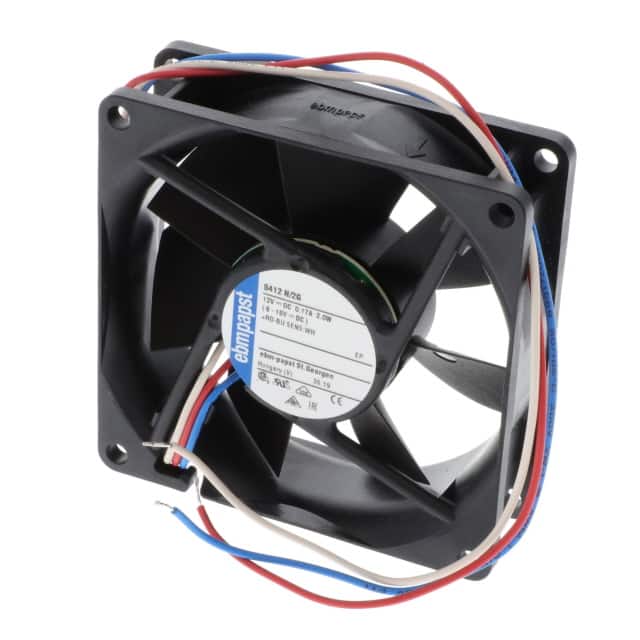 8412N/2G FAN AXIAL 80X25.4MM 12VDC WIRE