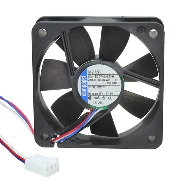 612F/2L-640 FAN AXIAL 60X15MM 12VDC RECT