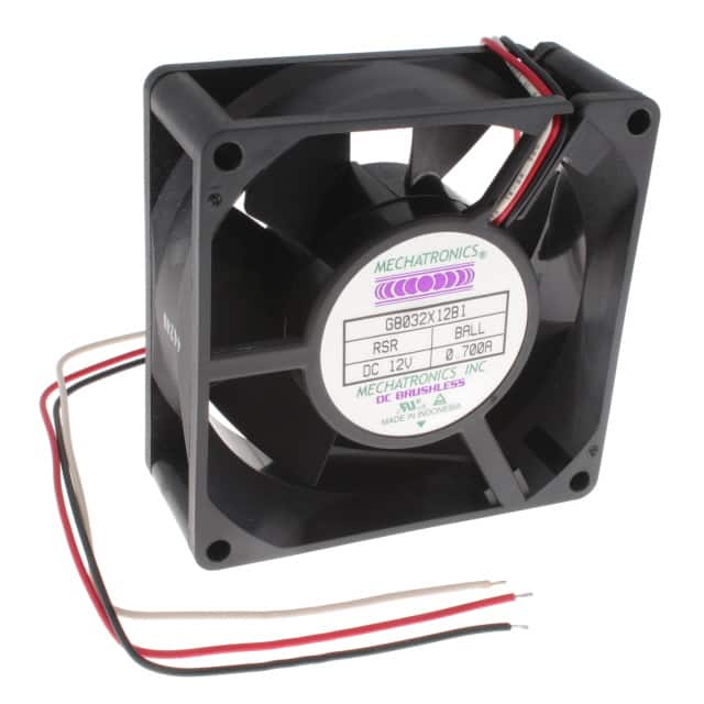 G8032X12B1-RSR FAN AXIAL 80X32MM 12VDC WIRE