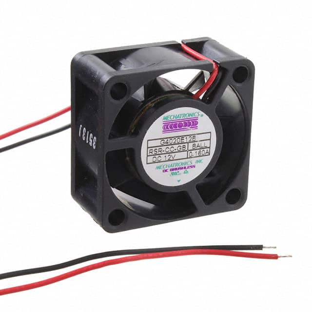G4020E12B-RSR-CC-GB FAN AXIAL 40X20MM 12VDC WIRE