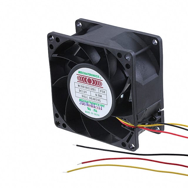 MC8038E12B1-FSR FAN AXIAL 80X38MM 12VDC WIRE