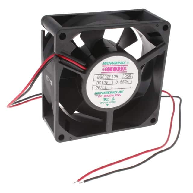 G8032E12B-RSR-GB FAN AXIAL 80X32MM 12VDC WIRE