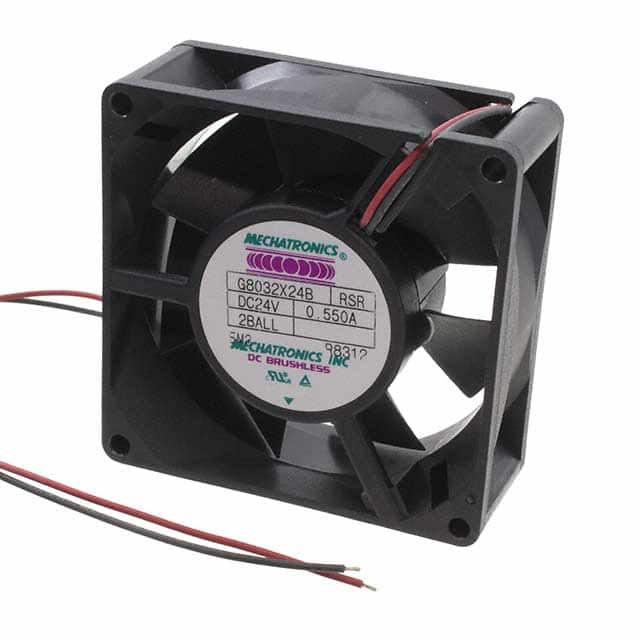 G8032X24B-RSR-EM3 FAN AXIAL 80X32MM 24VDC WIRE
