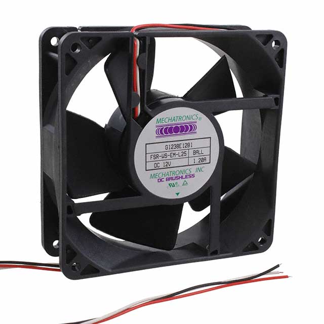 G1238E12B1-FSR-WS-EM-L25 FAN AXIAL 120X38MM 12VDC WIRE