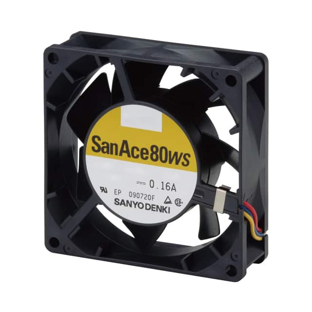 9WS0812H401 FAN AXIAL 80X25MM 12VDC WIRE