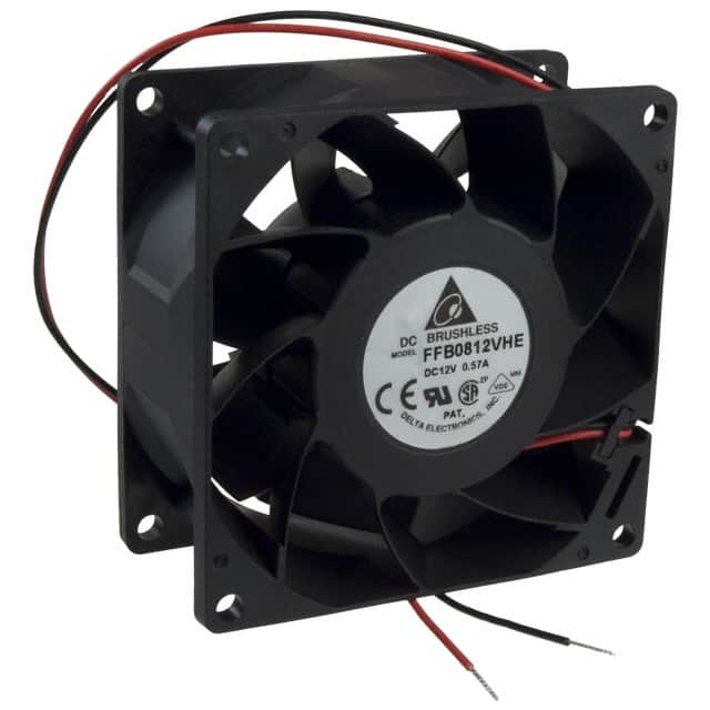 FFB0812VHE FAN AXIAL 80X38MM 12VDC WIRE