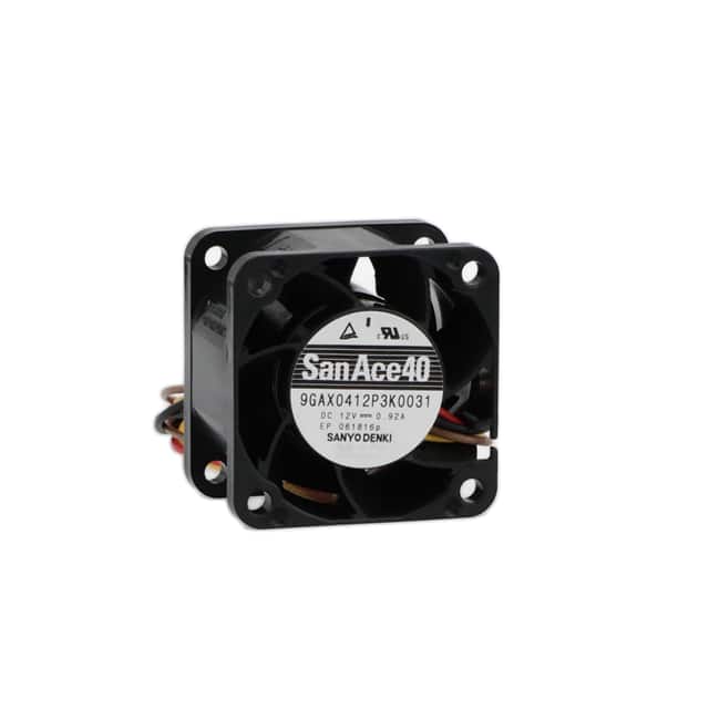 9GAX0412P3K0031 FAN AXIAL 40X28MM 12VDC WIRE