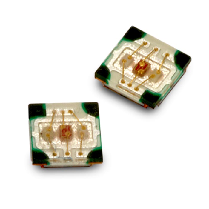 HSMF-C118 The Avago Technologies HSMF-C118 is an RGB LED Chip LED Surface. It offers a typical forward voltage of 1.9V and a maximum forward current of 20mA.