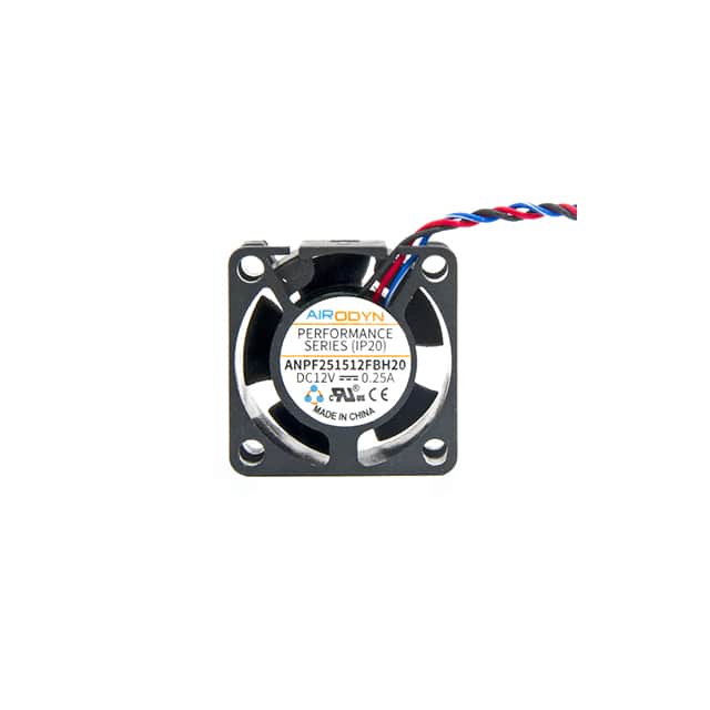 ANPF251512FBH20(C1)-01 FAN AXL 25X15MM 12VDC RECT CONN