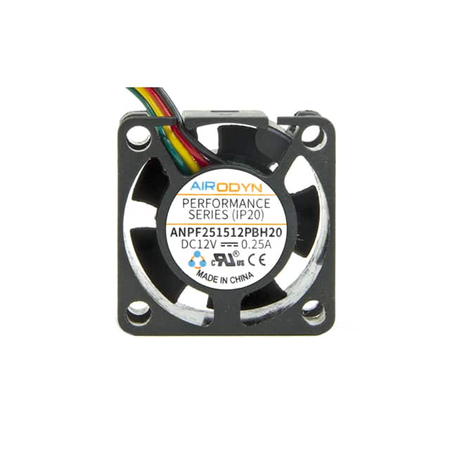 ANPF251512PBH20(C1)-01 FAN AXL 25X15MM 12VDC RECT CONN