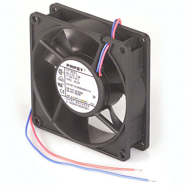 3412L FAN AXIAL 92X25.4MM 12VDC WIRE