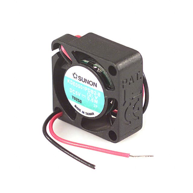 KDE0501PDB2-8(2)(V) FAN AXIAL 20X8MM BALL 5VDC WIRE