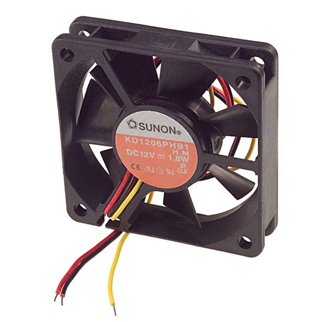 KD1206PHB1 H.M FAN AXIAL 60X15MM 12VDC WIRE