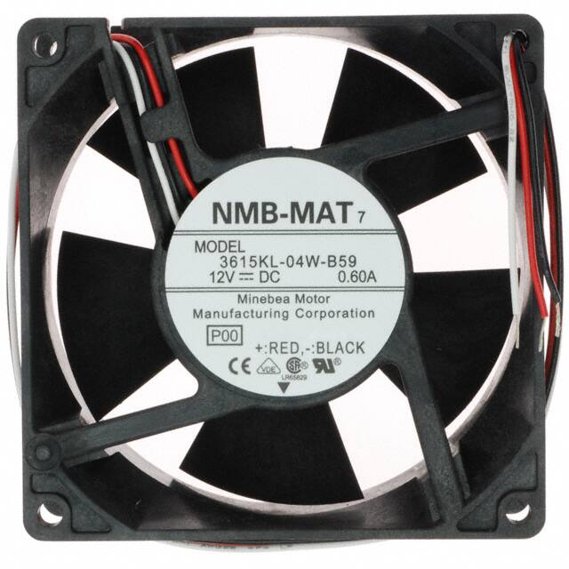 3615KL-04W-B59-P00 FAN AXIAL 92X38.4MM 12VDC WIRE