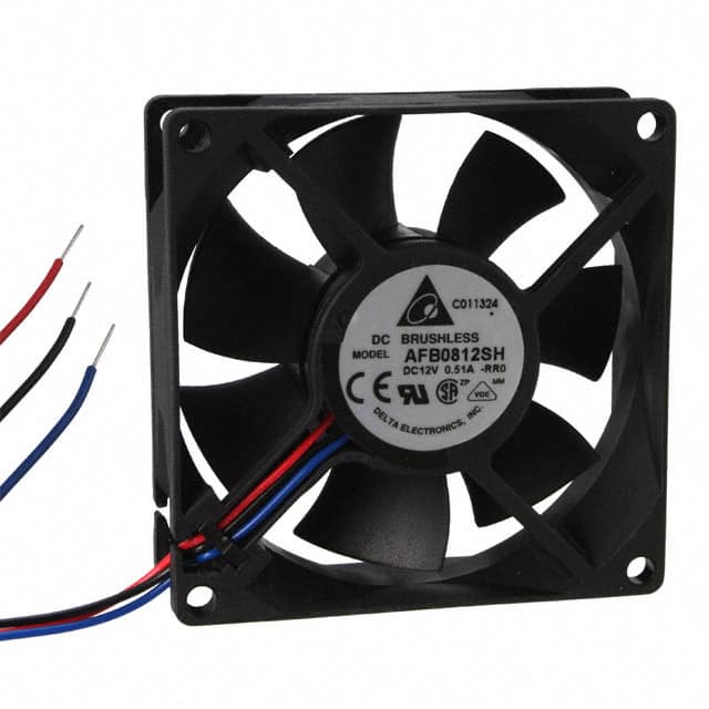 AFB0812SH-RR0 FAN AXIAL 80X25.4MM 12VDC WIRE