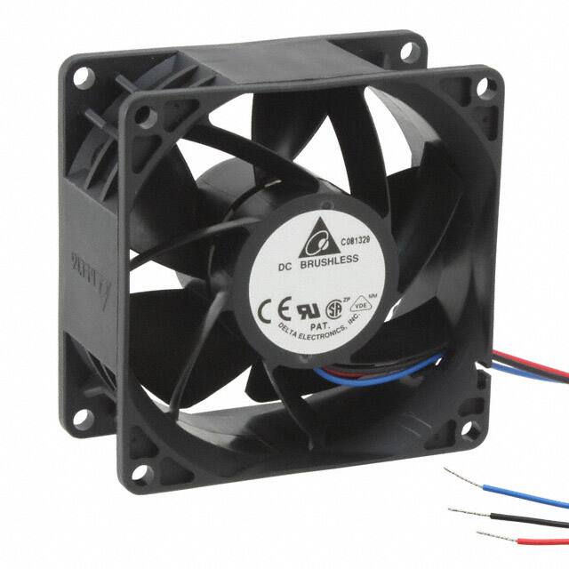 QFR0812UHE-F00 FAN AXIAL 80X38MM 12VDC WIRE