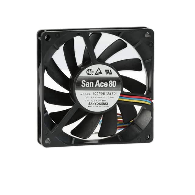 109P0812M701 FAN AXIAL 80X15MM 12VDC WIRE