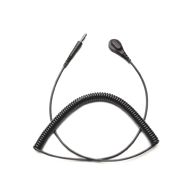 CC9043 12' COIL CORD, BLACK, 4MM