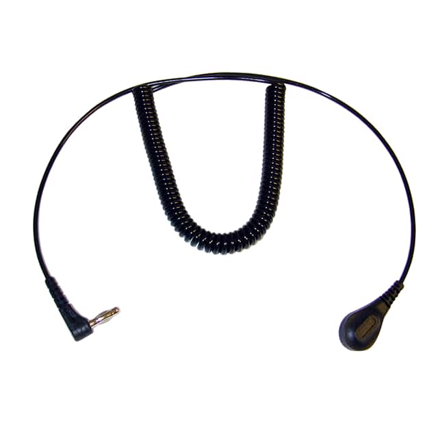 CC9043R 12' RT ANGLE CORD, BLACK, 4MM
