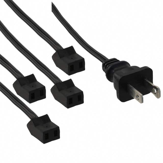 C45-4DC-72P FAN CORD 45DEG 4POS 72" AC PLUG