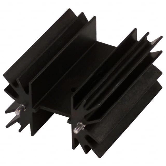 529902B02500G HEATSINK TO-220 W/PINS BLK 2"