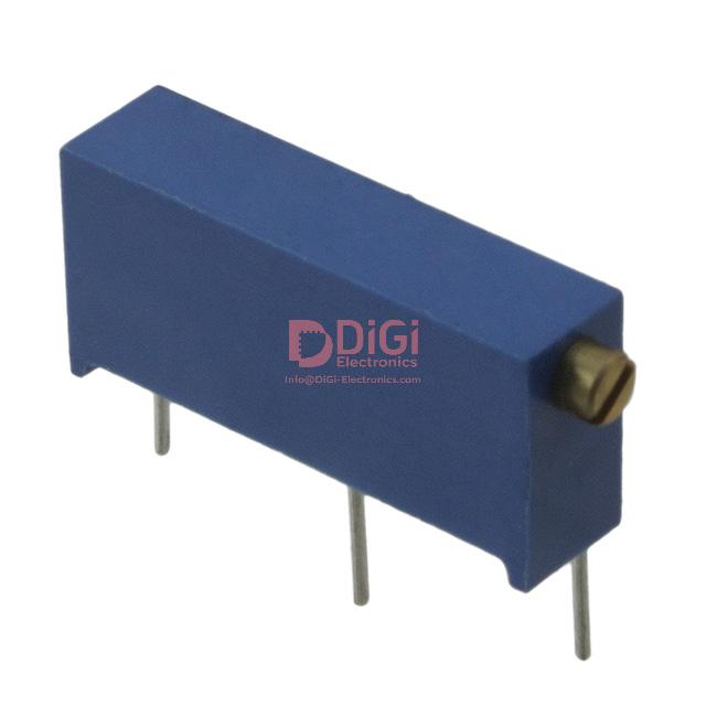 3009P-1-104 The Bourns 3009P-1-104LF is a trimmer potentiometer with 100 kΩ resistance and a power rating of 0.75W. It features through-hole mounting and PC pin termination.
