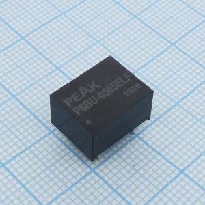 P6AU-0512ELF The PEAK P6AU-0512ELF is a 1W DC-DC converter designed for PCB mounting. It features a 5V input and a 5V output.