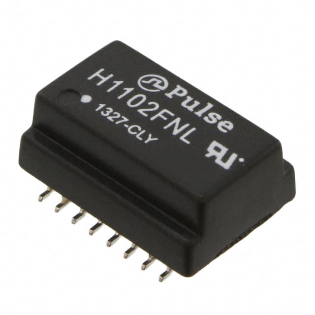 H1102FNLT The Pulse Electronics H1102FNLT is a LAN 10G Base-T transformer with 350µH inductance. It features a surface mount package and an operating temperature range of 0°C to 70°C.