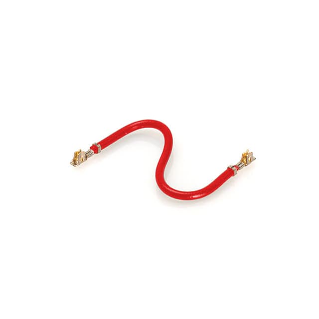 H3BBG-10104-R2 DUAL END JUMPER 4" 22AWG RED