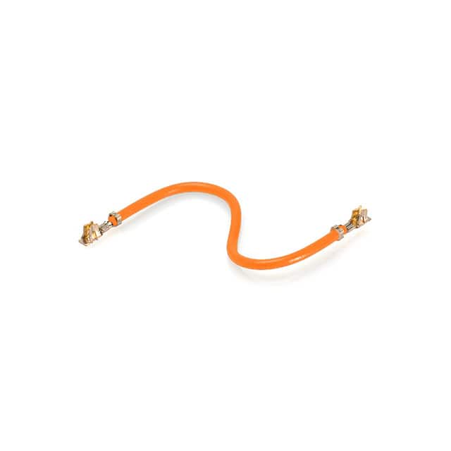H3BBG-10104-A2 DUAL END JUMPER 4" 22AWG ORANG