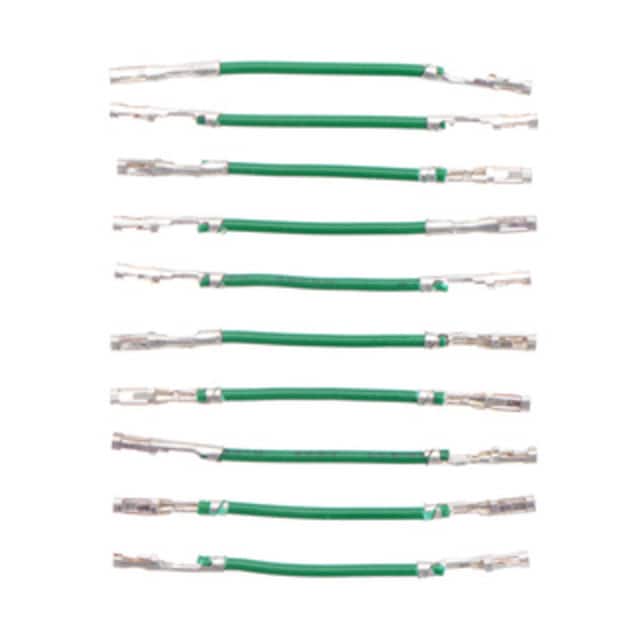 3905 JUMPER WIRE 10PK F-F 1" GREEN