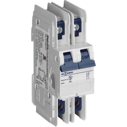 2C12UL The Altech Corporation 2C12UL is a 2-pole thermal magnetic circuit breaker rated for 12A and 480V. It features DIN rail mounting.