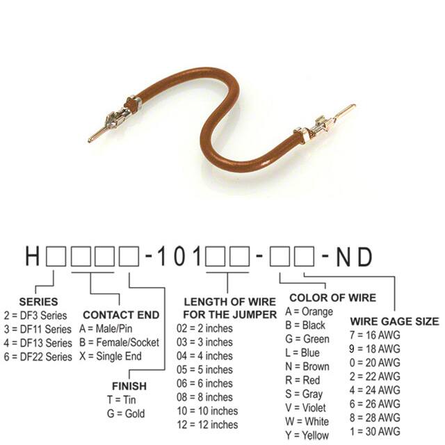 H2AAT-10103-N6 JUMPER-H1502TR/A3049N/H1502TR 3"
