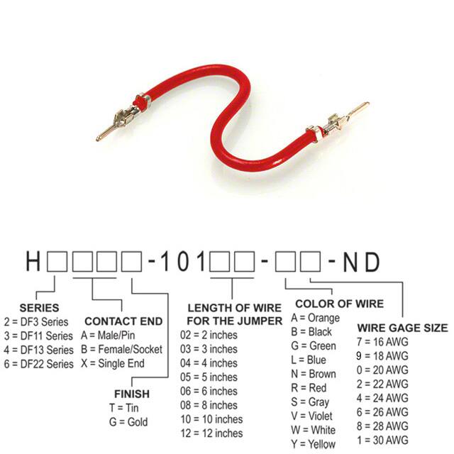 H2AAT-10103-R6 JUMPER-H1502TR/A3049R/H1502TR 3"