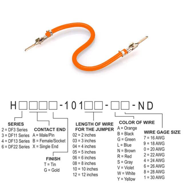 H2AAT-10102-A8 JUMPER-H1502TR/A3048A/H1502TR 2"