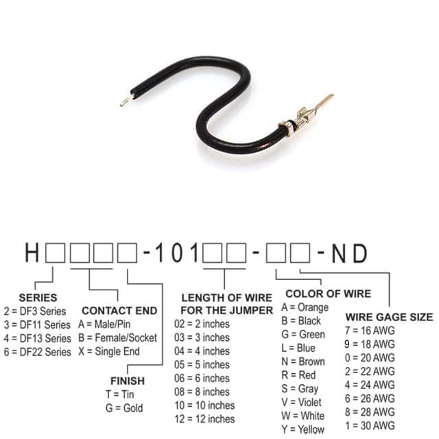 H2AXT-10112-B6 JUMPER-H1502TR/A3049B/X 12"