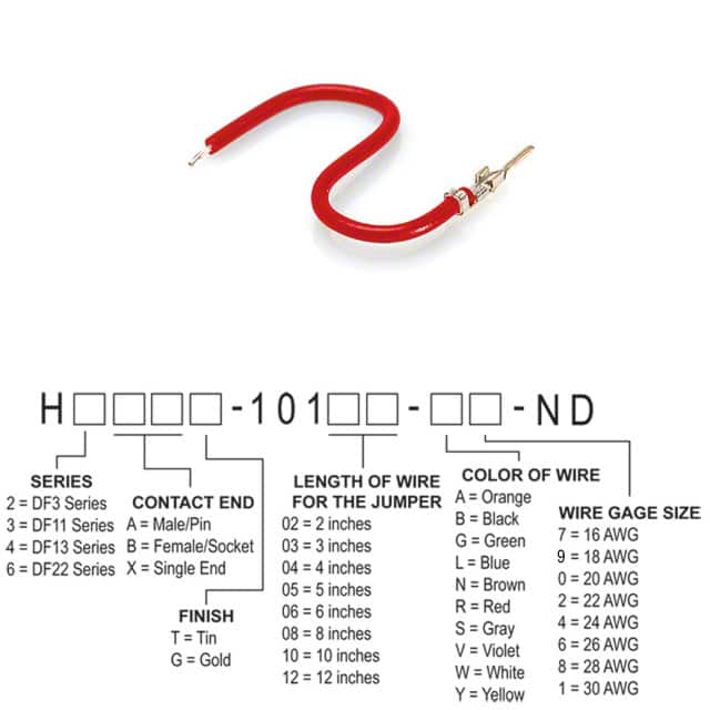 H2AXT-10112-R6 JUMPER-H1502TR/A3049R/X 12"